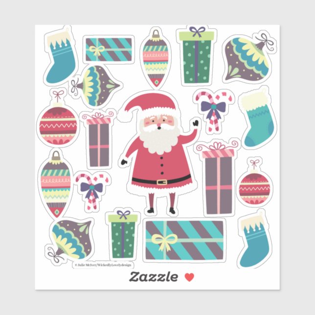 Super niedliches Weihnachts-Set Aufkleber (Blatt)