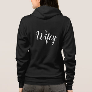 Super niedliches Wifey Hoody im Schwarzen