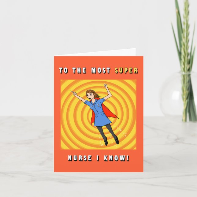 Super Nurse Danke / Geburtstagskarte (Vorderseite)