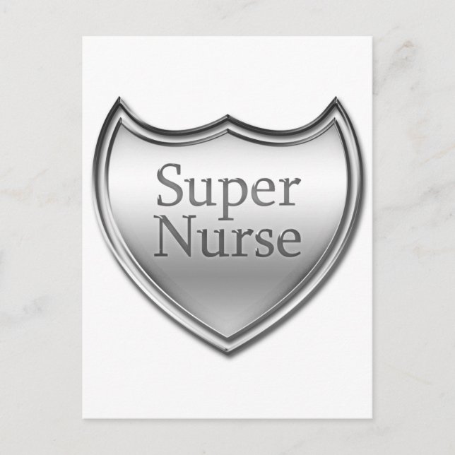 Super Nurse Emblem Postkarte (Vorderseite)