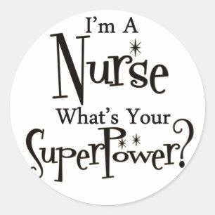 Super Nurse Runder Aufkleber