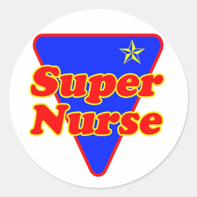 Super Nurse Runder Aufkleber (Vorderseite)