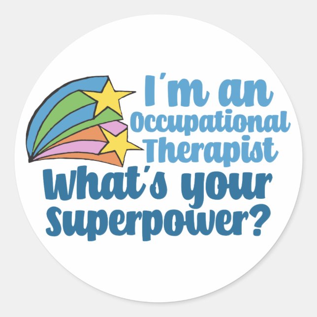 Super Occupational Therapeutic Niedlich OT Runder Aufkleber (Vorderseite)