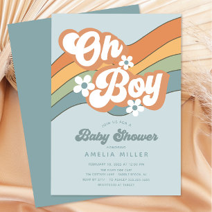 Super Oh Boy Baby shower Invitation