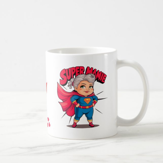 Super Oma 5 Liebesnachricht für Oma Kaffeetasse (Rechts)