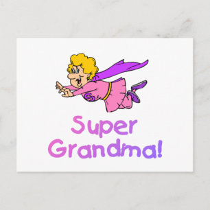 Super Oma (Fliegen) Postkarte