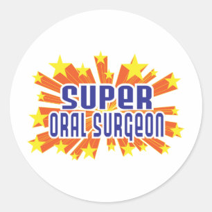 Super Oral Chirurg Runder Aufkleber