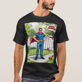 Super Papa en action - T-shirt héros de style band