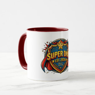 Super Papa Est 2026 Tasse Cadeau de la Fête des Pè