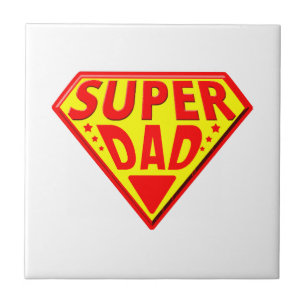 Super Papa - Frohen Vatertag Fliese