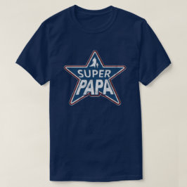 Super Papa Red White und Blue T-Shirt