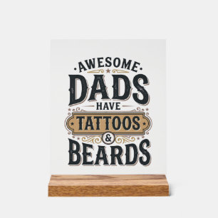Super Papas Ont Des Tatouages Et Des Barbes Vintag