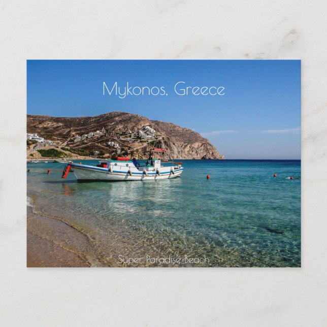 Super Paradise Beach Postkarte (Vorderseite)