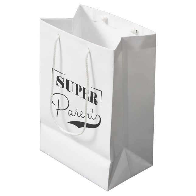 Super Parent Mittlere Geschenktüte (Vorderseite Schrägansicht)