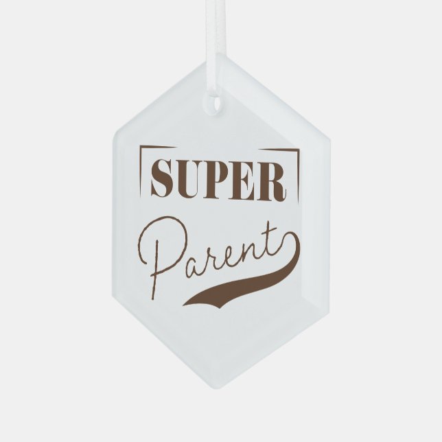 Super Parent Ornament Aus Glas (Vorderseite Links)