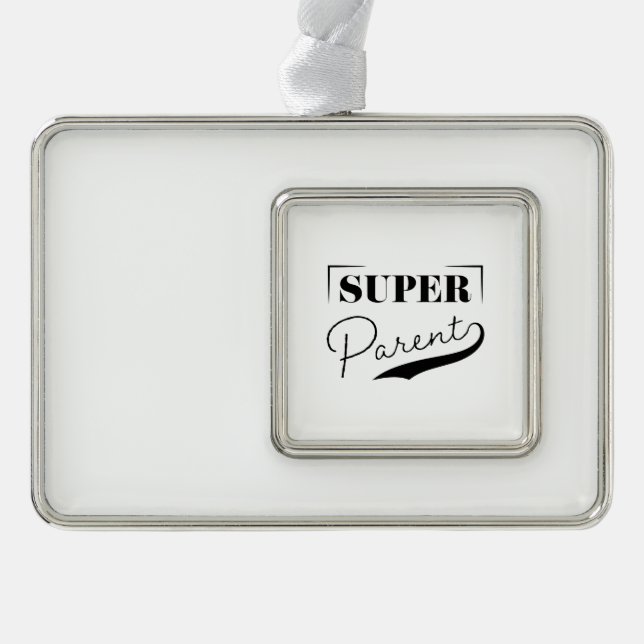 Super Parent Rahmen-Ornament Silber (Vorderseite)