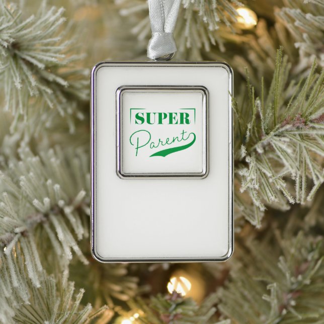 Super Parent Rahmen-Ornament Silber (Baum)