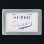 Super Parent Rechteckige Gürtelschnalle<br><div class="desc">Super Parent ist ein modernes Skriptdesign, das die Weisheit und Liebe der Eltern würdigt. Dieses Design ist auch für alle Familienmitglieder verfügbar, also vergewissern Sie sich, dass Sie es im Shop Karo!</div>