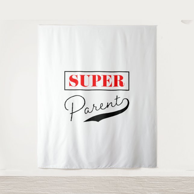 Super Parent Wandteppich (Vorderseite)