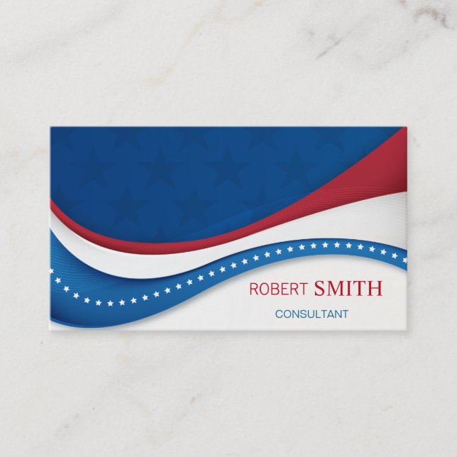 Super Patriotic USA Arrière - plan Carte de visite (Devant)
