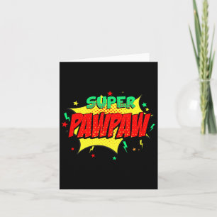 Super Pawpaw Comic Themed Style Superhero Fathers Karte
