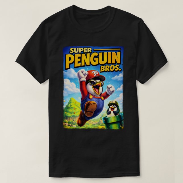 SUPER PENGUIN BROS. T-Shirt (Design vorne)