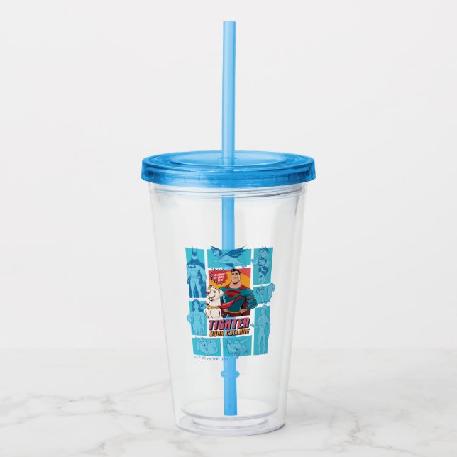 Super-Pets & Justice League - straffen Sie Ihre Co Acryltrinkbecher (Vorderseite)