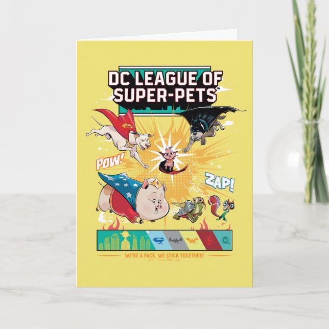 Super-Pets: Wir sind ein Pack, wir halten zusammen Karte (Vorderseite)