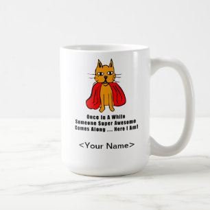Super Phantastische Orangenkatze mit rotem Kaps Kaffeetasse