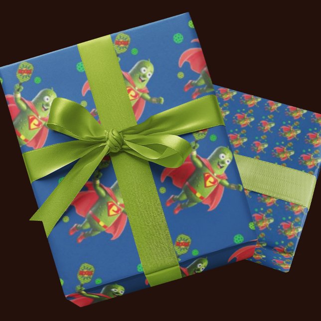 Super Pickleman Fun Niedlich Wrapping Paper Geschenkpapier (It's Pickleman wrapping paper!)