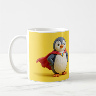 Super-Pinguin-Held-Süß-Ton-Kartoon-Tasse Kaffeetasse