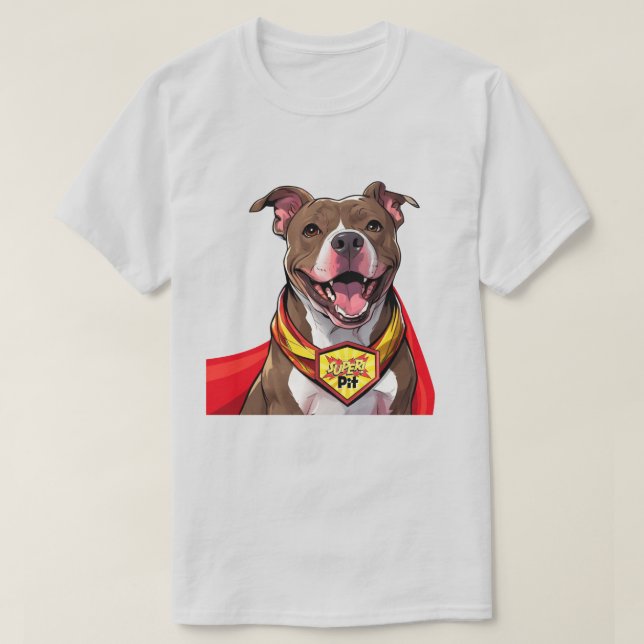 Super Pit Bully Bull Dog Unisex T Shirt (Design vorne)