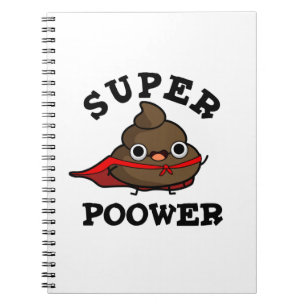 Super Poower Funny Super Hero Kack Pun Notizblock