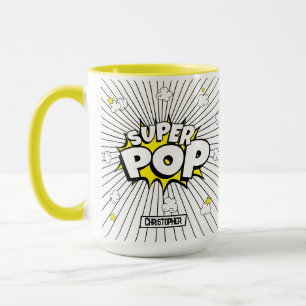 SUPER POP! Lustige Superhelden-Personalisierte Wor Tasse