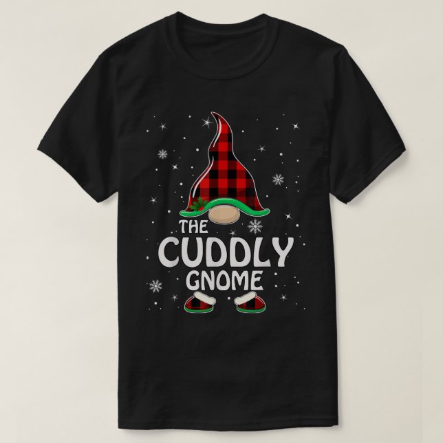 Super Power Cuddly Gnome Buffalo Pläd Matching Fa T-Shirt (Design vorne)