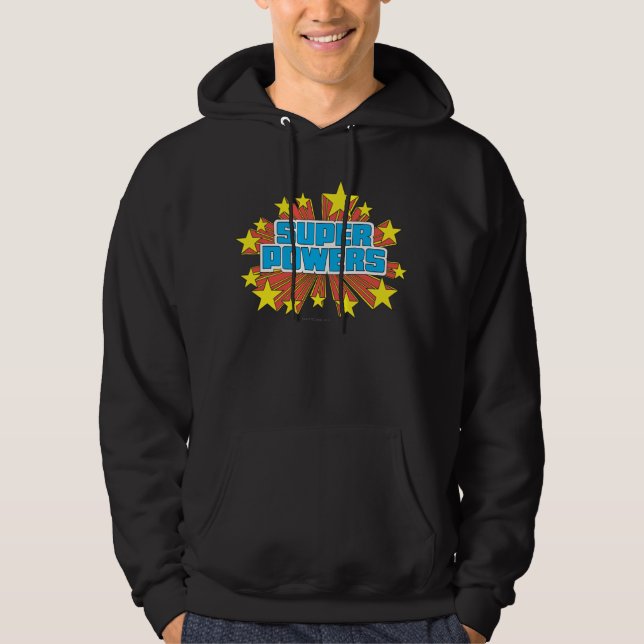 Super Power™ Logo Blue Hoodie (Vorderseite)