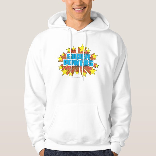 Super Power™ Logo Blue Hoodie (Vorderseite)
