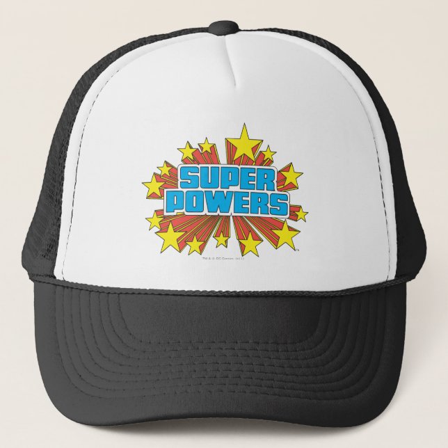 Super Power™ Logo Blue Truckerkappe (Vorderseite)