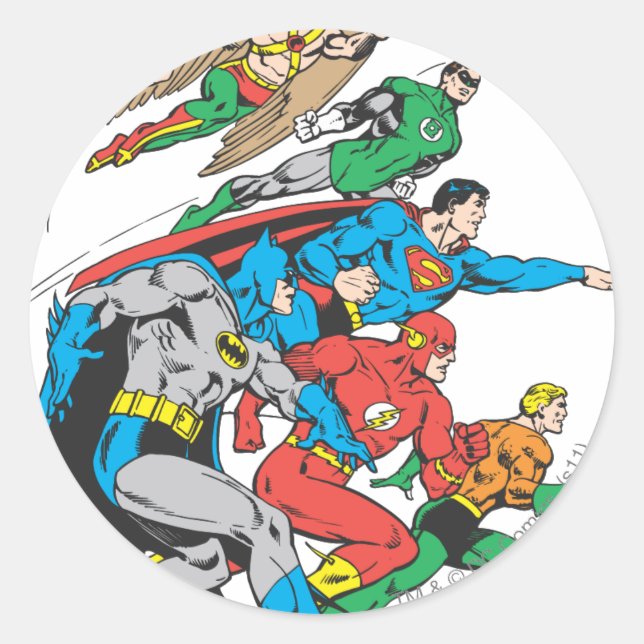 Super Powers™ Kollektion 12 Runder Aufkleber (Vorderseite)