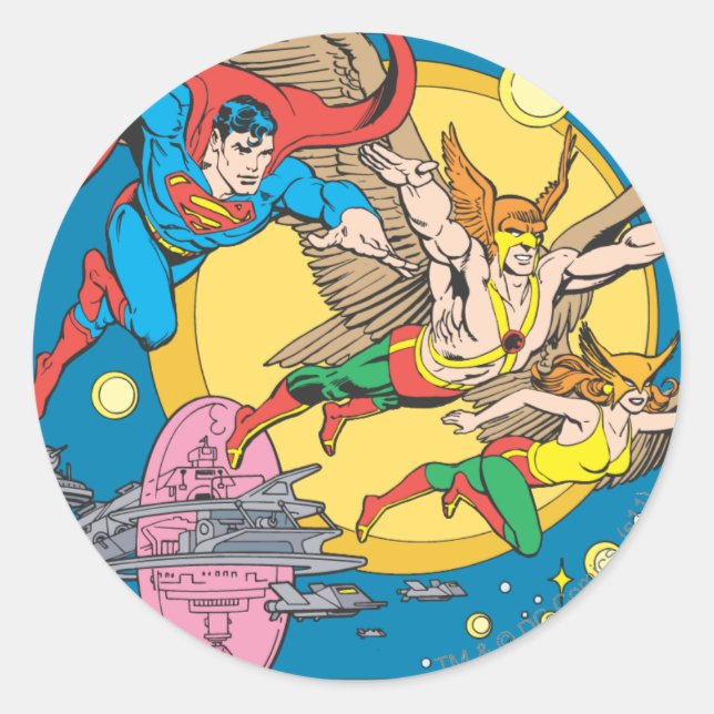Super Powers™ Kollektion 15 Runder Aufkleber (Vorderseite)
