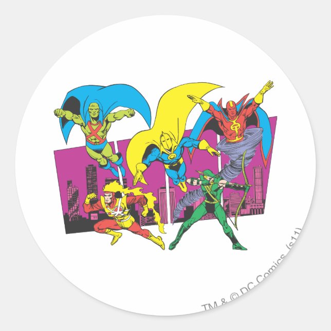 Super Powers™ Kollektion 17 Runder Aufkleber (Vorderseite)