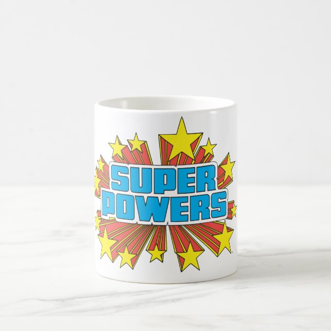 Super Powers™  Logo Blau Kaffeetasse (Mittel)