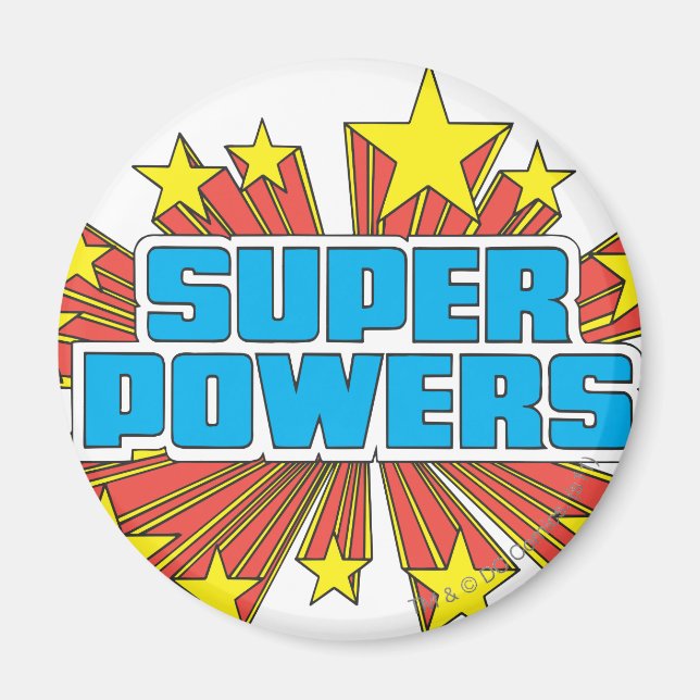 Super Powers™  Logo Blau Magnet (Vorne)