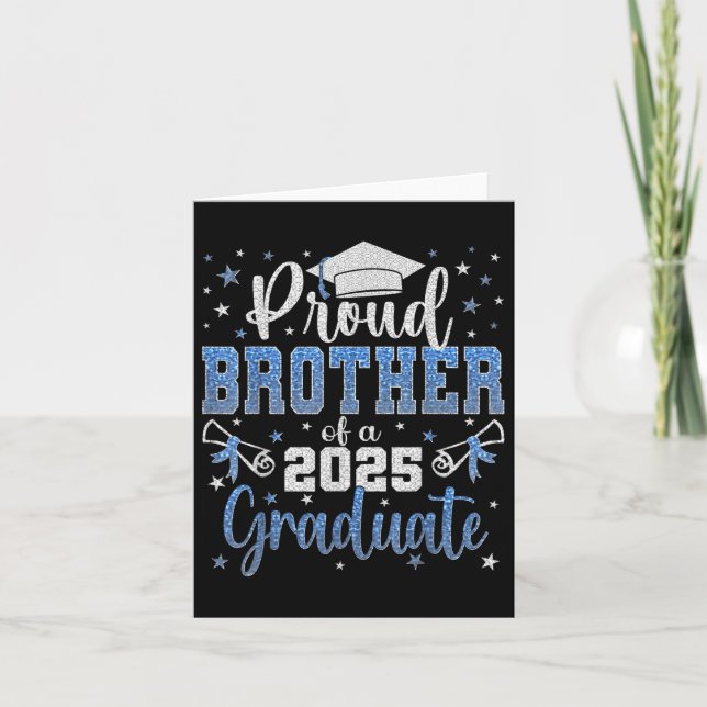Super Proud Bruder von 2025 Graduate Abschluss Fa. Karte (Vorderseite)