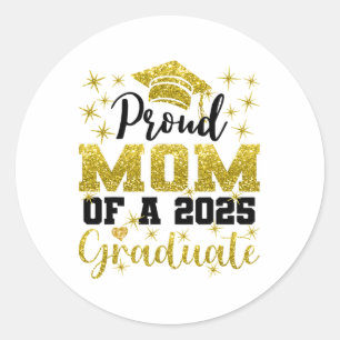 Super Proud Mama von 2025 Hochschulabsolventen Sen Runder Aufkleber