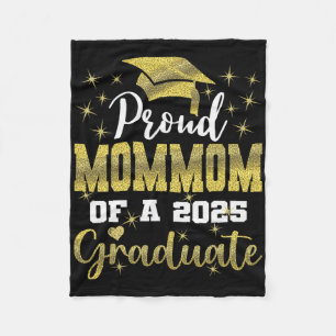 Super Proud Mommom of 2025 Graduate Senior Graduat Fleecedecke