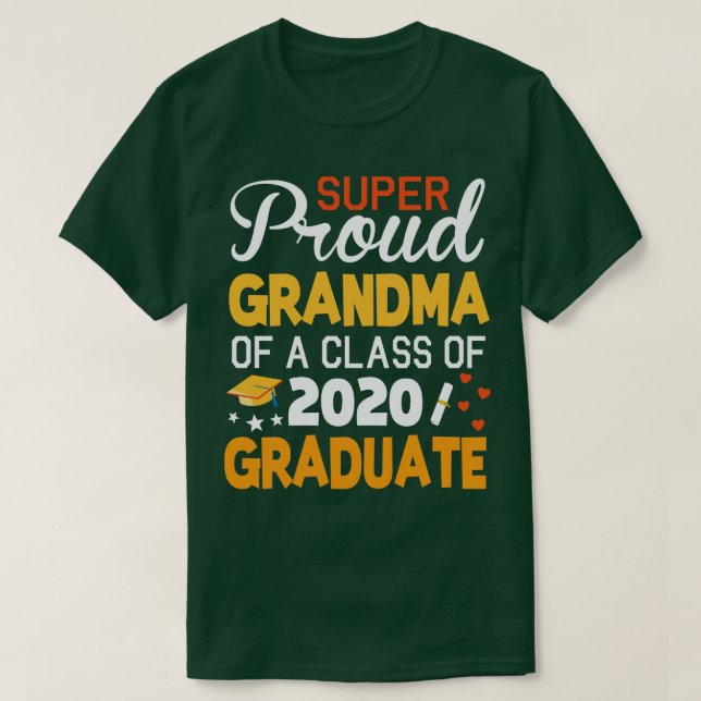 Super Proud Oma der Klasse 2020 Graduate SE T-Shirt (Design vorne)