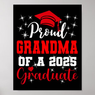 Super Proud Oma von 2025 Graduate Abschluss Fa. Poster