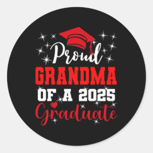 Super Proud Oma von 2025 Graduate Abschluss Fa. Runder Aufkleber