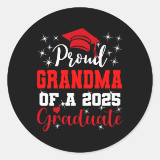 Super Proud Oma von 2025 Graduate Abschluss Fa. Runder Aufkleber